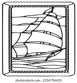 Black and white stained glass template