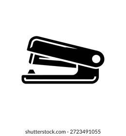 Black and white stapler in flat style office tool