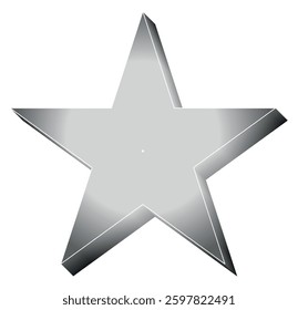 Black and White star. Golden Christmas star isolated on white background. Nice illustration of a 3d look Black and White star on white background. Star vector collection.