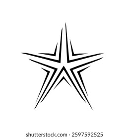 Black and white star icon