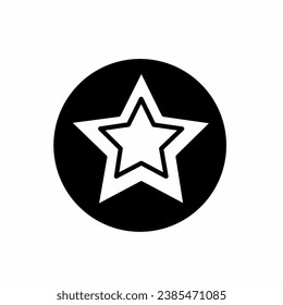 black and white star icon with circle