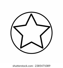 black and white star icon with circle
