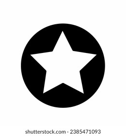 black and white star icon with circle