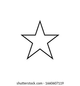 Black and white star icon with a different flat star style, vector illustration. eps 10