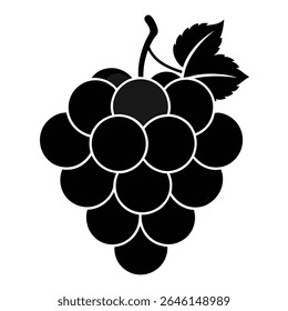 Black and white Star Icon in Glossy ,Bunch of ripe purple grapes with green leaves vector ,Hand Gently Holding a Heart Symbol of Love and Care vector illustration