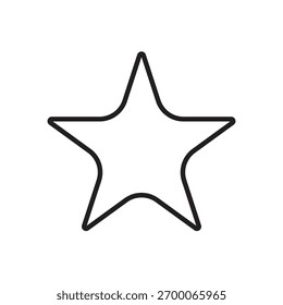 Un Vector de icono de estrella en blanco y negro