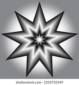 Schwarz-Weiß-Sterne-Symbole 