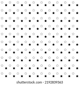 Schwarz-weißer Stern auf weißem Hintergrund - nahtloser Musterkontrast-Hintergrund für Design-Vektorgrafik