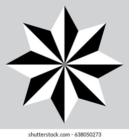 Black White Star On Gray Background Stock Vector (Royalty Free ...