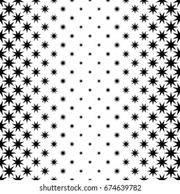 Black and white star pattern - abstract vector background design from geometrical polygonal shapes