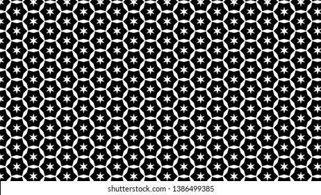 Black and White Star Pattern Graphic