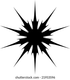 black and white star for tattoo