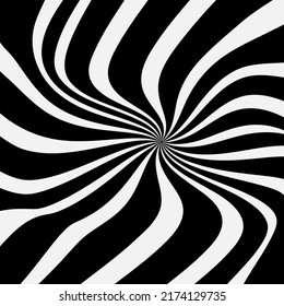 Black and white starburst with soft wave vector background.
