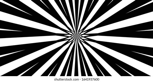 Black and white starburst vector background.