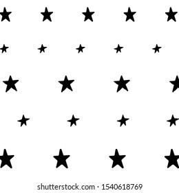 black and white stars background, vector illustration