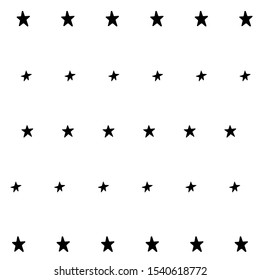 black and white stars background, vector illustration