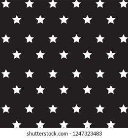 Black and white stars pattern vector