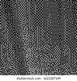 Black and white static noise, glitched screen with "white snow". Abstract technology background.
