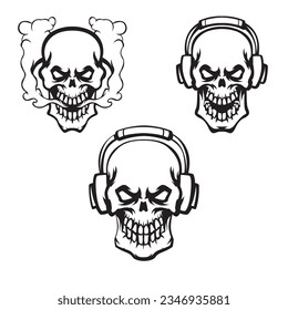 Black and white stencil set template