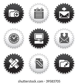 Black, white sticker 27