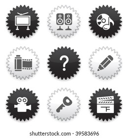 Black, white sticker 28