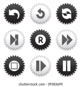 Black, white sticker 29
