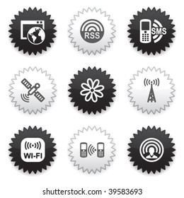 Black, white sticker 30