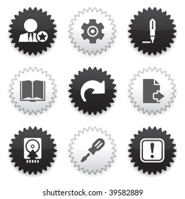 Black, white sticker 6