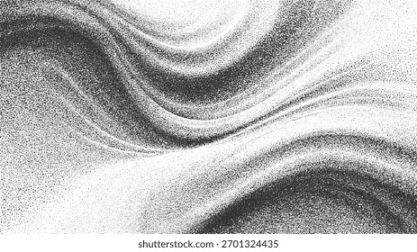 Textura punteada en blanco y negro con líneas curvas y Gradientes que fluyen creando un sutil patrón abstracto.