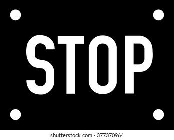 Black and White Stop Sign