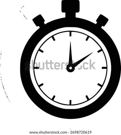 Black and White Stopwatch Icon: Timeless Elegance for Business and Marketing Materials