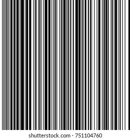 Black and White Straight Vertical Variable Width Stripes, Monochrome Lines Pattern, Vertically Seamless, Straight Parallel Vertical Lines, Fashion Geometric Monochrome Random Streaks