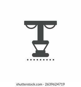 Black and white street light vector illustration icon. Illustration for business. Vector template.