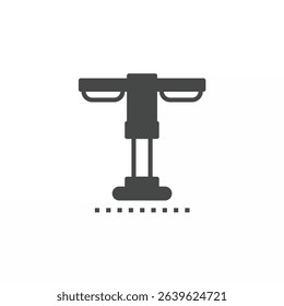 Black and white street light vector illustration icon. Illustration for business. Vector template.