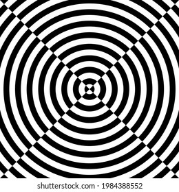 Black and White Stripe Circle vector background