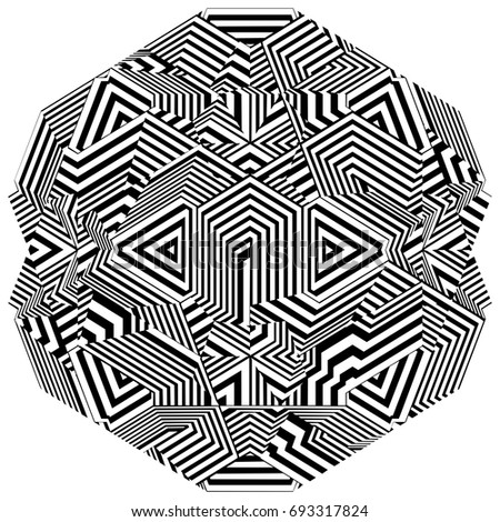 Black And White Stripe Hedra Vector 10