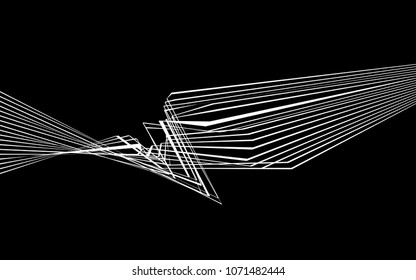 black and white stripe line abstract graphic optical art