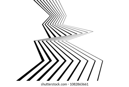 black and white stripe line abstract graphic optical art background