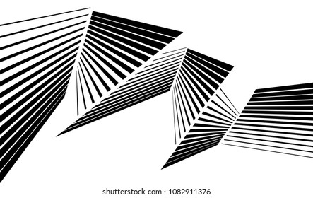 black and white stripe line abstract graphic optical art background