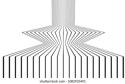 black and white stripe line abstract graphic optical art background