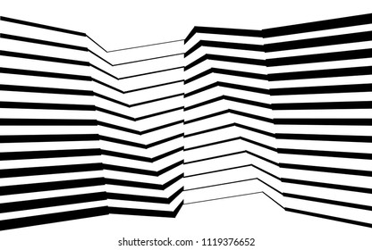 black and white stripe line abstract graphic optical art