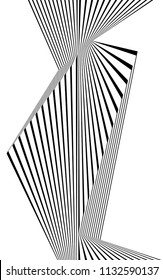 black and white stripe line abstract graphic optical art