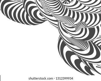 black and white stripe line abstract graphic optical art