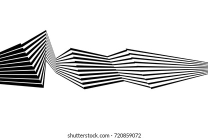 black and white stripe line abstract graphic optical art