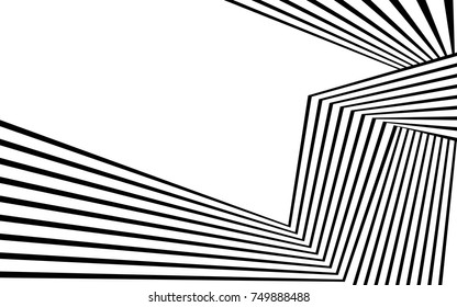 black and white stripe line abstract graphic optical art