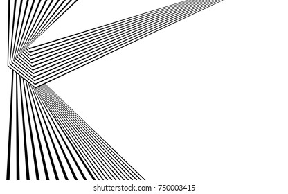 black and white stripe line abstract graphic optical art