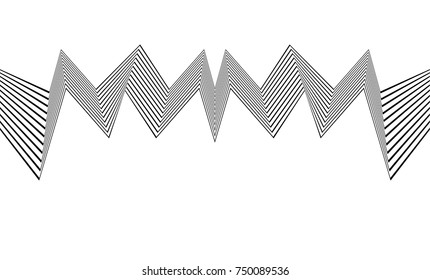 black and white stripe line abstract graphic optical art