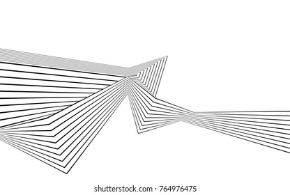 black and white stripe line abstract graphic optical art
