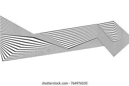 black and white stripe line abstract graphic optical art