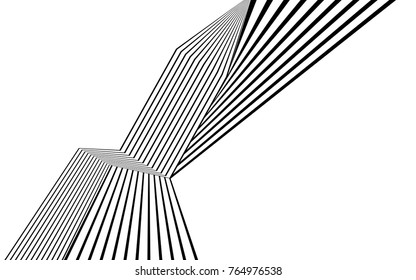 black and white stripe line abstract graphic optical art